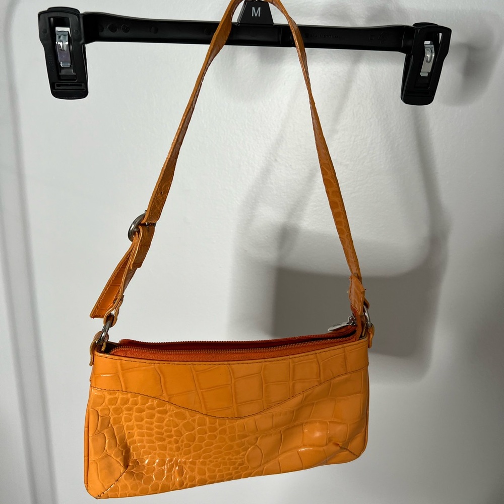 VALENTINA IN PELL Vintage Orange Leather Handbag - Beautiful!